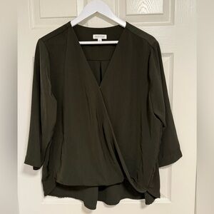 Prologue Olive Green Wrap Top